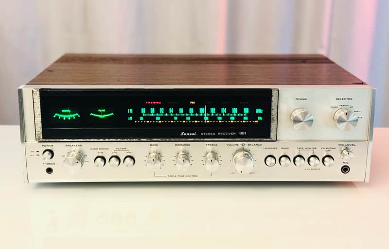 💥💥💥 Vintage Sansui 881 Vintage Stereo Receiver - Serviced + Cleaned + LED image 1