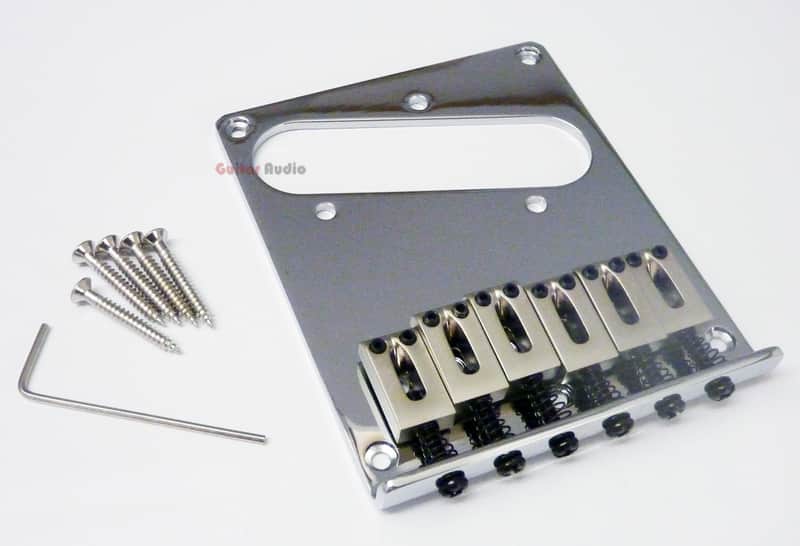 Genuine Fender Squier Standard Telecaster/Tele 6-Saddle CHROME Guitar Bridge image 1