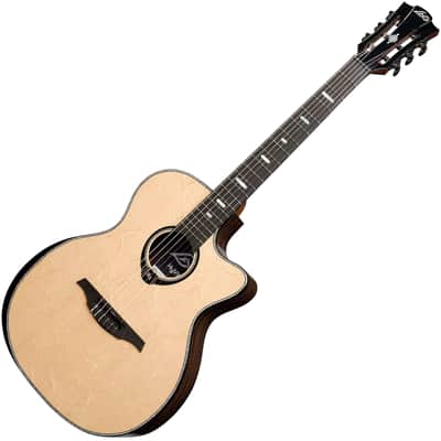 Lag HV50-N-ACE HyVibe 50 Auditorium Bevel Cutaway Solid Spruce Top Khaya Neck Nylon 6-String Acoustic-Electric Guitar w/Gig Bag image 2