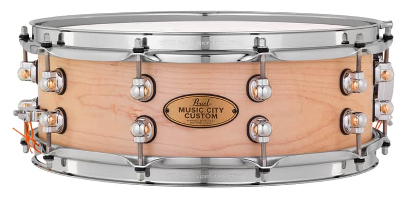 Pearl *Pre-Order* Music City Custom 14x5" Maple Solid Shell Snare Hand Rubbed Nashville Natural Finish, No Inlay | NEW | Made in the USA | Special Order | Authorized Dealer image 1