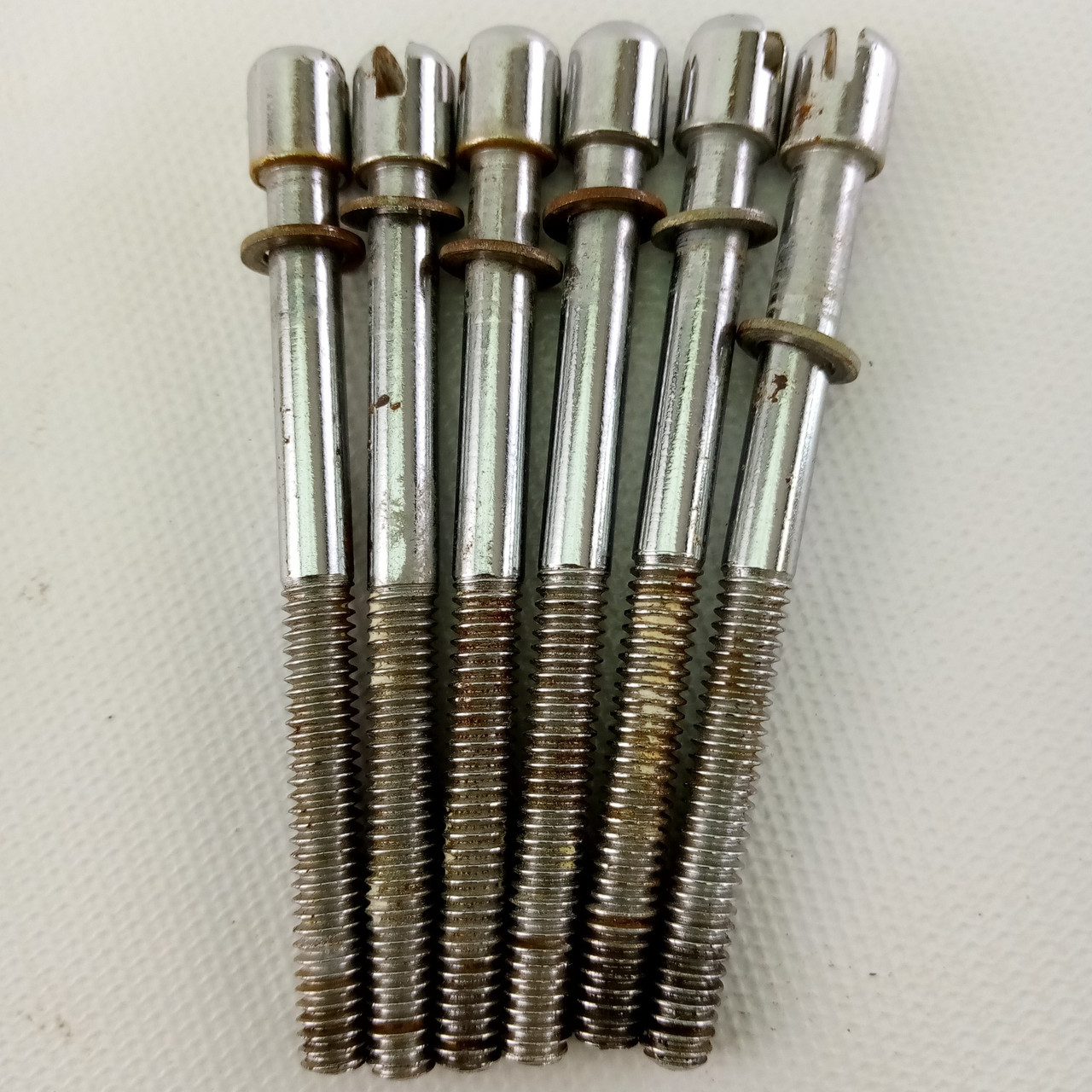 Ajax/UK 6x 2 5/8"Slotted Tension T-Rods Marching Snare/Floor Tom Drum Vintage60s — main photograph