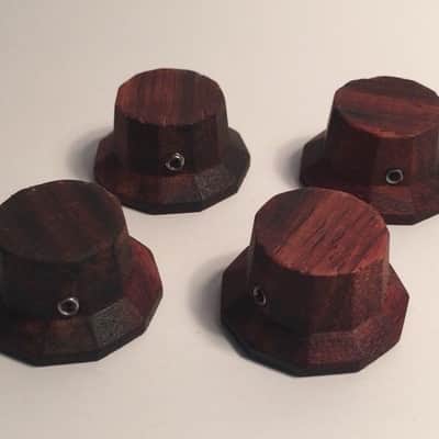 Guilford Indian Rosewood 11 Sided Facet Cut Guitar Knobs - Set Of 4 - USA image 1