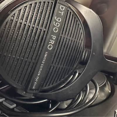 Beyerdynamic DT 990 Pro 80 ohm Over-Ear Studio Monitor Headphones - Open-Back, Wired Black Limited Edition image 2