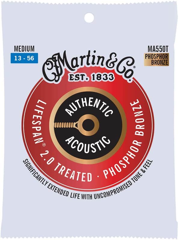 Martin MA550T Lifespan 2.0 Treated Acoustic Strings Medium, 13-56 image 1
