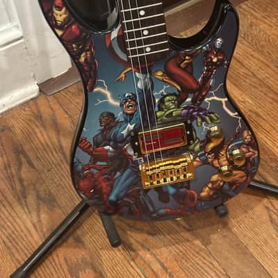 Peavey Rockmaster Marvel Avengers Electric Guitar - Iron-Man Themed image 2