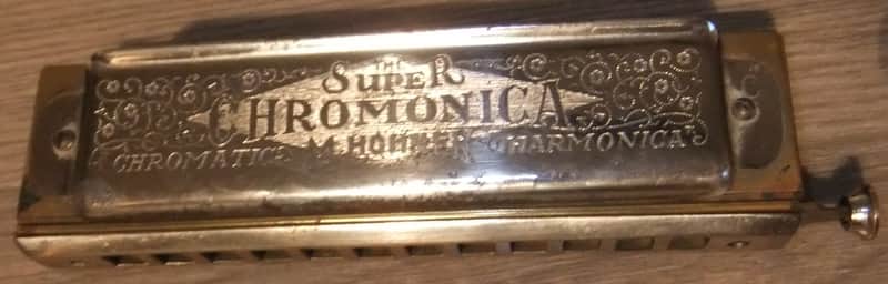 RARE, VINTAGE HOHNER SUPER CHROMONICA CHROMATIC HARMONICA - GOOD, USED AND WORKING image 1
