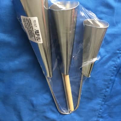 7" 6" 5" Triple Agogo Steel Chromed Professional Hand Percussion Aluminum image 6