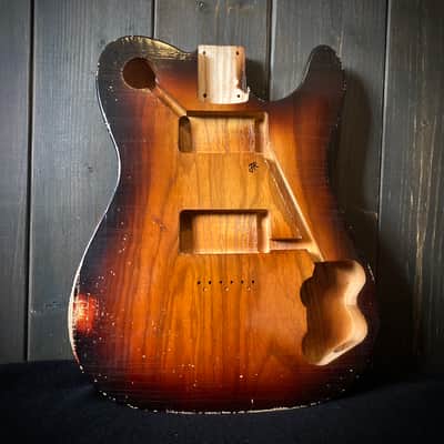 Deluxe Telecaster Aged Guitar Body - Three Tone Sunburst medium guitar relic guitar body by Jozo Reece Guitars image 3