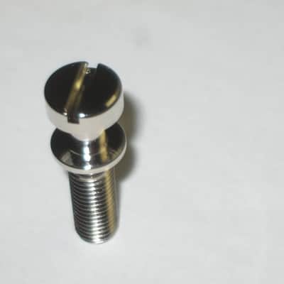one pair of rarely handled, near A+ genuine Gibson Nickel STUDS, also called Mounting Pieces (NO anchors) for PTTP-015 Nickel Stop Bar Tail piece (Stop Bar Tailpiece NOT included) nickel finish (ninc alloy metal) image 20