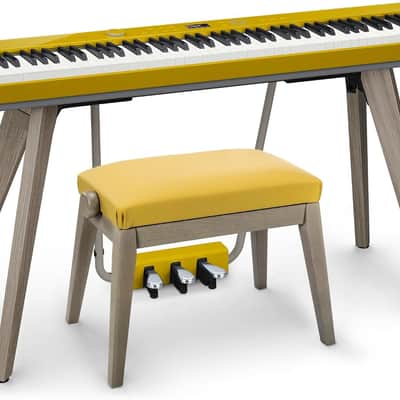 Casio Hidrau Kōbe BG-50 Piano Bench - Harmonious Mustard image 5