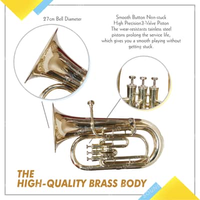Brand new Euphonium 3 valve Silver Chrome Finish image 4