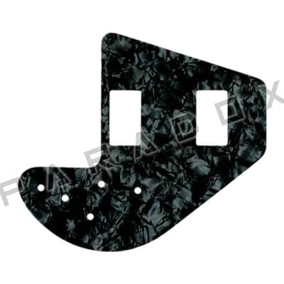 Custom Pickguard For 1975 - 1983 Made in America Gibson Ripper Bass - Jet Black Pearl/Black/White/Black .090" image 1