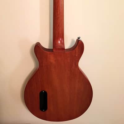 CUSTOM DESIGNED & CRAFTED LES PAUL JR. STYLE RED MAHOGANY AQUA IMPRESSION JASPER STONES - SERIAL #077 2025 image 7