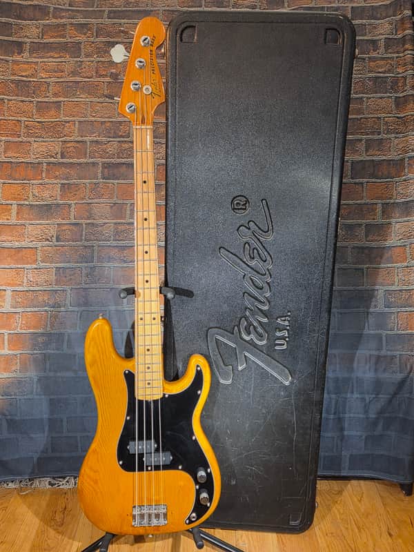 Vintage 1978 Fender Precision Bass Maple Fretboard Refinished Natural w/ OHSC image 1