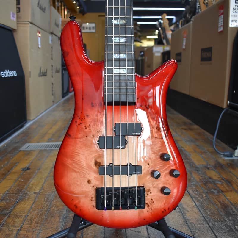 Spector Euro 5 CST 5-String Electric Bass Guitar Natural Red Burst Gloss w/Padded Gig Bag image 1
