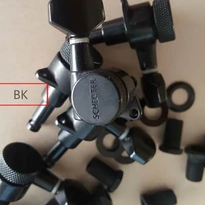 Schecter Black 6 Inline Locking Tuners Machine Heads Pegs For Schecter Guitars image 2