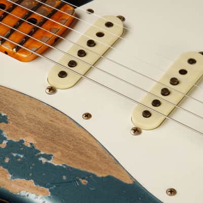 2024 - Fender Custom Shop Limited Edition Red Hot Stratocaster Super Heavy Relic - Super Faded Aged Lake Placid Blue image 23