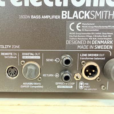 TC Electronic Blacksmith 1600-Watt Class-D Bass Amplifier Head Rackmount Bass Amp Made in Sweden 2010's image 9