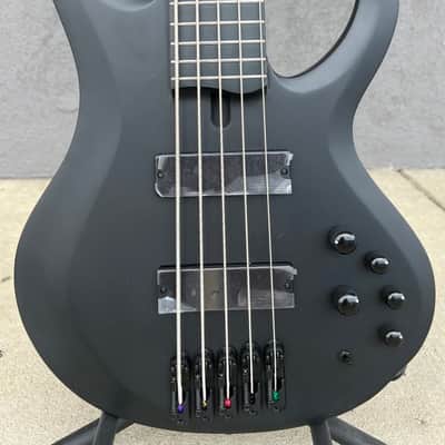 Mint Ibanez BTB625EXBKF Iron Label 5-String Electric Bass Guitar, Flat Black 9lb11oz image 3
