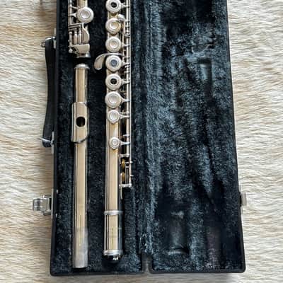 Yamaha YFL-385 Open Hole + Piccolo Bundle Mid-90's ish - Silver headjoint image 2