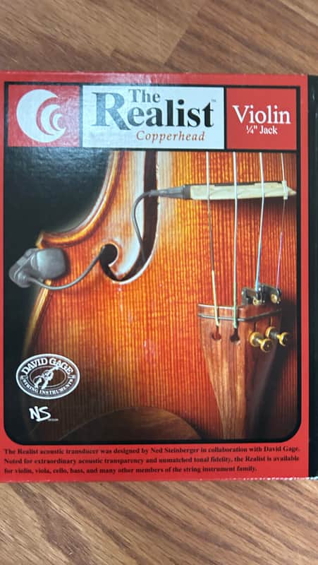 David Gage Realist Copperhead Acoustic Violin Pickup w/1/4 Jack Realist 2026 image 1