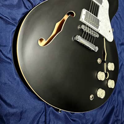 JCraft AR-2 2023 JM Semi-Hollow Electric Guitar Black w/ Padded Gig Bag image 3
