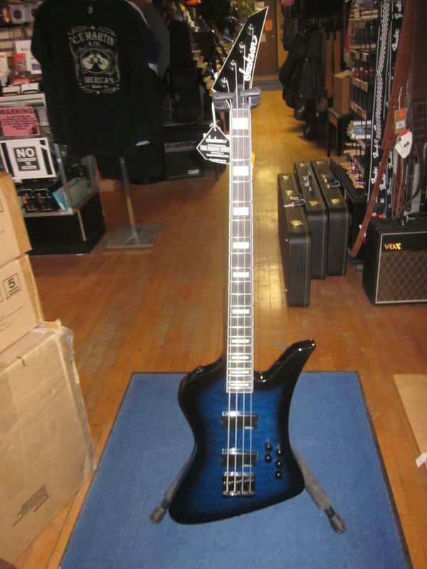 Jackson JS Series Kelly Bird 4-String Electric Bass JS3Q - Trans Blue Burst image 1