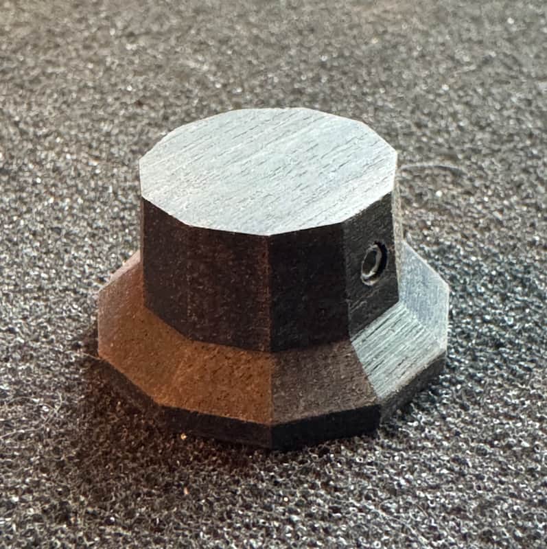 Guilford Gabon Ebony 1122 Facet Cut Volume/Tone potentiometer knob - 1.5mm set Screw / 6mm shaft - 1 Knob image 1
