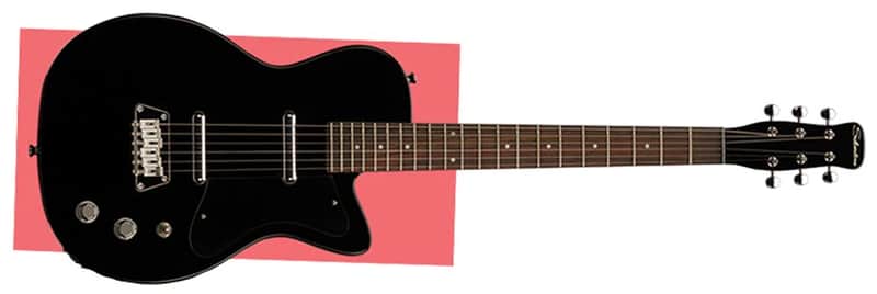 Silvertone Model 1303 Reissue Electric Guitar - Gloss Black. Includes Silvertone Gig Bag. image 1