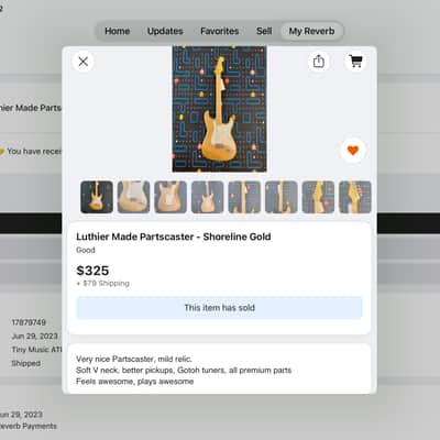 Partscaster Strat style 90’s - AztecGold image 11