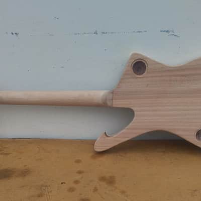 Christopher Scott Iceman figured flame maple solid top , Mahogany , unfinished guitar unfinished body , unfinished guitar DIY image 4