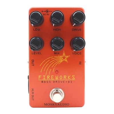 Mosky FIREWORKS Bass DRIVE DI FX Pedal Tube Amplifier Emulation Sound Direct Recording Preamp & DI Box True Bypass image 1