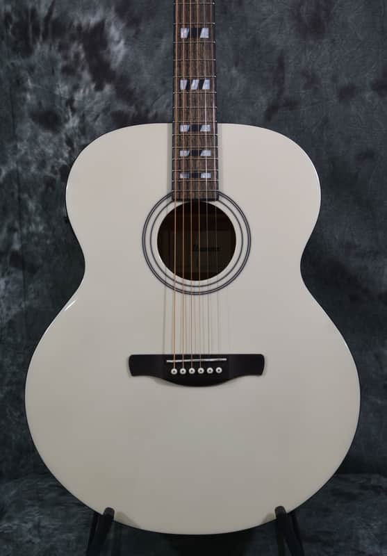 Ibanez  AJ70M2E Jumbo Acoustic-Electric Guitar Pearl White w/ FREE Same Day Shipping image 1