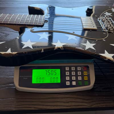 Friedman Vintage S Aged Guitar - Silver Metallic Stars Over Black (Medium Aging) image 11