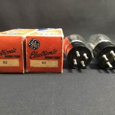 NOS PAIR GE TYPE 82 Coke Bottle POWER Rectifier VACUUM TUBES USA Tested S.7831 image 3