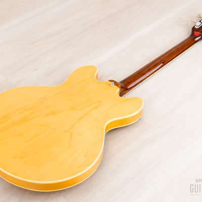 2002 Epiphone Elite 1963 ES-335 Dot Natural w/ Open Book Headstock, Case & Tag, Japan Terada image 14