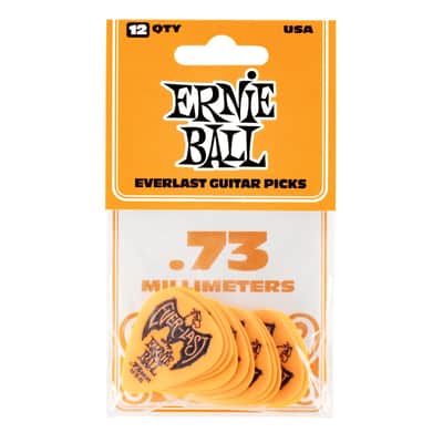 Ernie Ball Everlast Delrin Picks 12 Pack (.73mm Orange), P09190 image 1