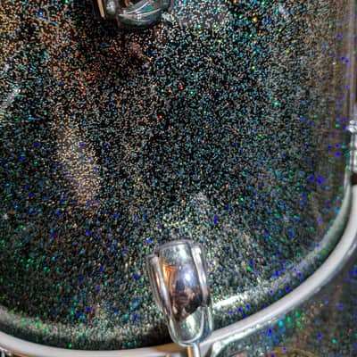 Tama Starclassic Maple 4 Piece Drum Set 1990s - RARE Blue Green Sparkle image 9