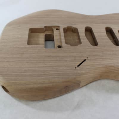 Unfinished Walnut HSS guitar body - fits Fender Strat Stratocaster neck Floyd Rose J811 image 3