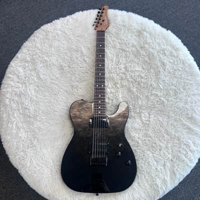 Schecter PT Standard 2024 - Present - Black Fade Burst Burl image 1