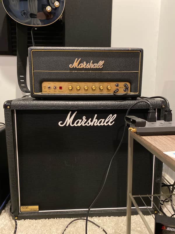 Marshall SV20H head and 1936 Vintage 2x12 Cabinet 2021 Black, Leather image 1