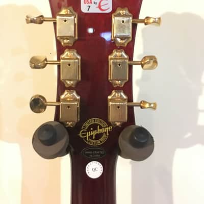 Epiphone Riviera P-90 with bigsby trem Natural/Red image 8