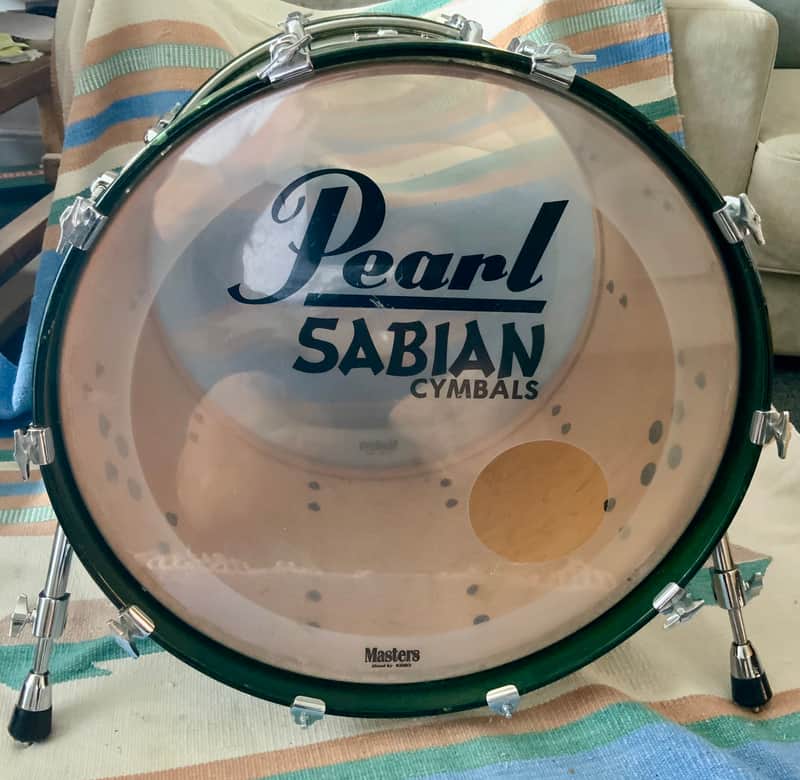 Pearl 22’’x16’’ Pearl masters custom maple shell 1996 - Emerald mist image 1