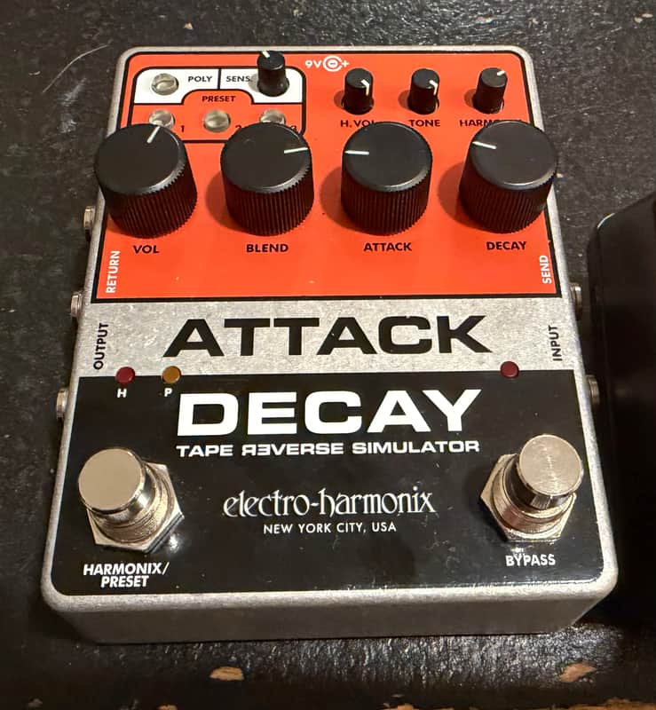 Electro-Harmonix Attack Decay Reverse Tape Simulator 2019 - Present - Orange / Black image 1