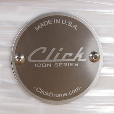 Click Custom 8ply Maple 4x10 Pancake Tom Tom White Ripple image 6