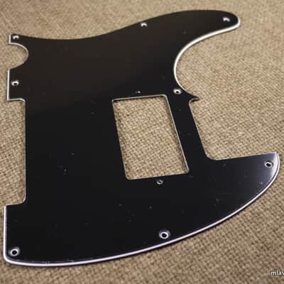Left-Handed guitar Pickguard For Tele Humbucker Cut-out style ,Black