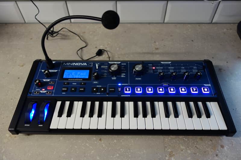 Novation MiniNova 37-Key 18-Voice Synthesizer 2012 - Present - Blue image 1