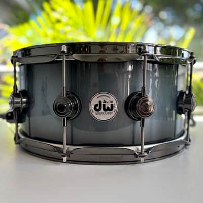 DW 6.5" x 14" Collector's Series 2022 - Midnight charcoal gray fade to black image 2