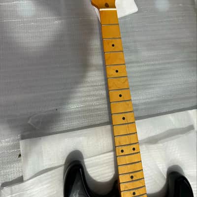 Black Alder Wood Guitar Strat Style Body with Yellow Maple Neck image 3