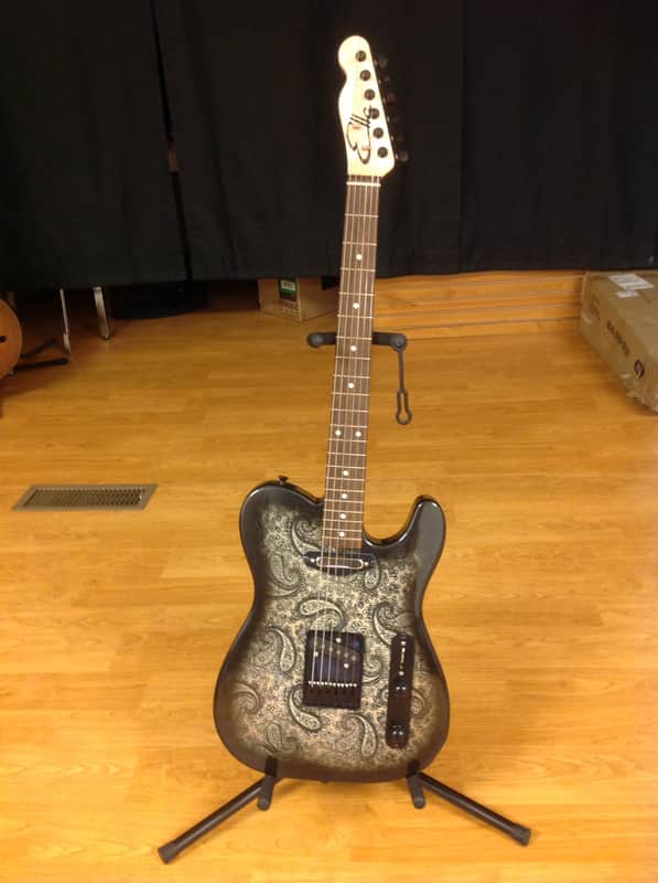 Partscaster Telecaster Black/Grey Paisley image 1